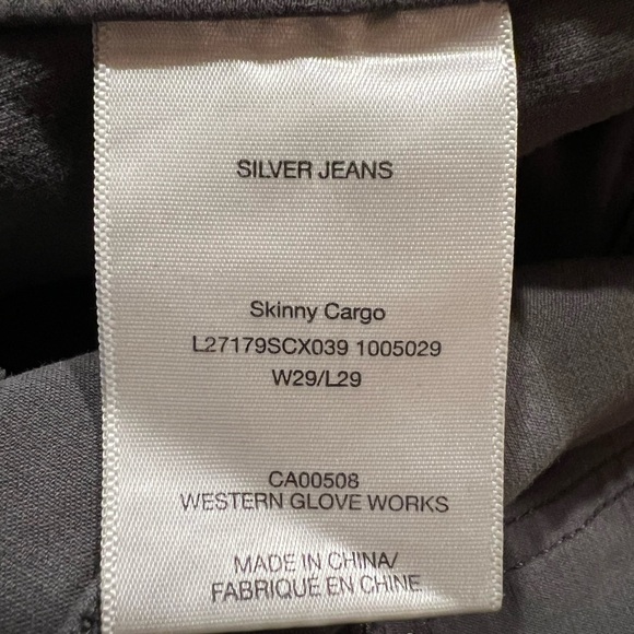 Silver Jeans Skinny Cargo Grey Jeans - Picture 3 of 9